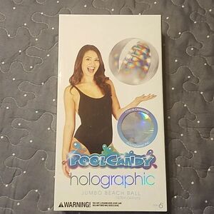 Poolcandy holographic jumbo beach ball new